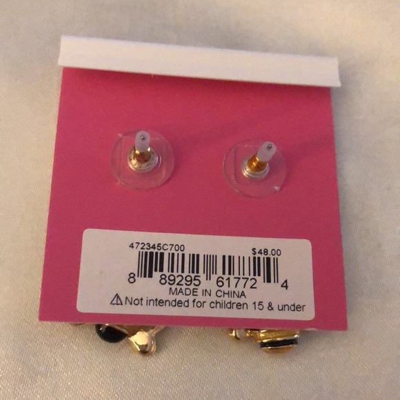 Betsey Johnson Daisy & Bee Mismatched Drop Earrings Crystal Accents NWT - Picture 13 of 15